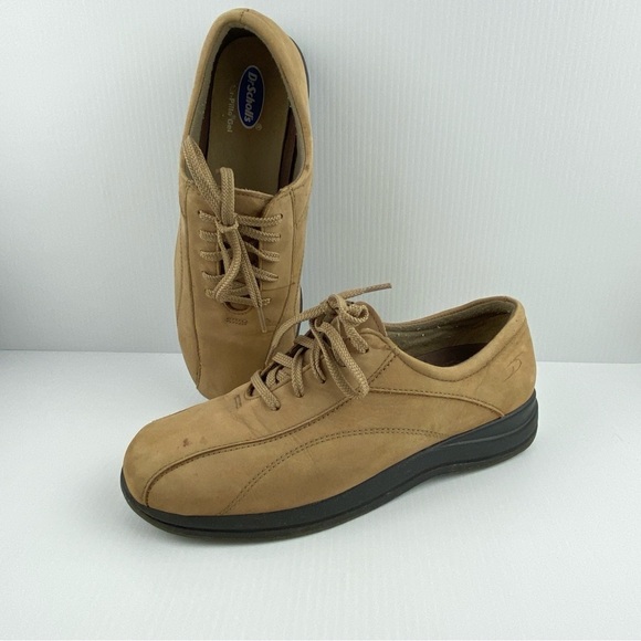 Dr Scholl's Leather Walking Shoes  Lace Up Women's 7.5W Tan Colour - Picture 1 of 10